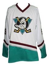 Any Name Number Mighty Ducks Custom Retro Hockey Jersey Banks White Any Size image 1