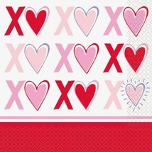 Sparkling Hearts Valentine's Day 16 Ct Luncheon Napkins - $3.46
