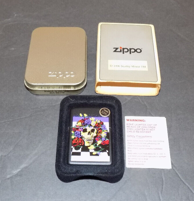1996 Grateful Rock Art Timeless Zippo Lighter Stanley Mouse Novelties