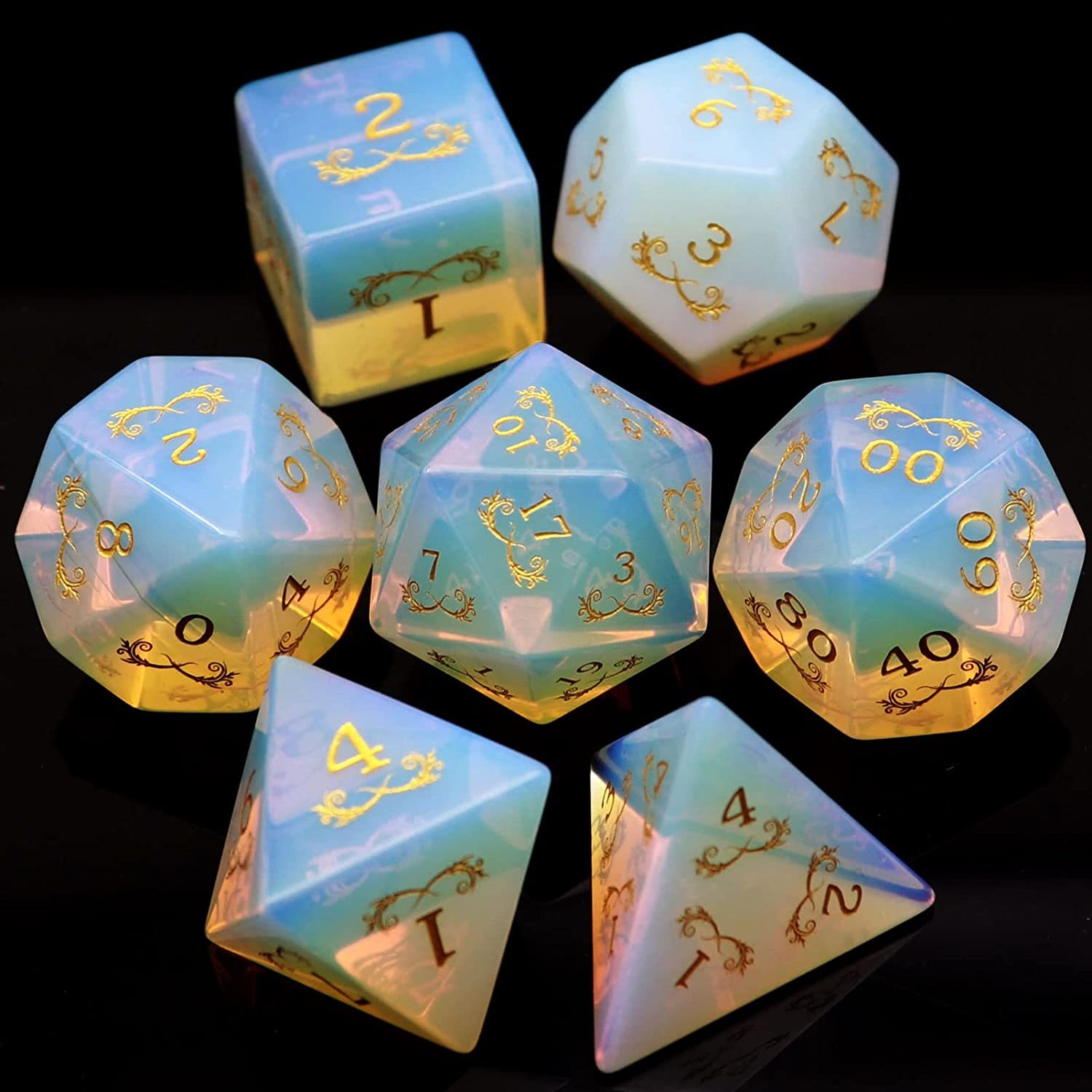 DND Dice Mold Silicone 7 Standard Polyhedral Sharp Edge Dice Slab