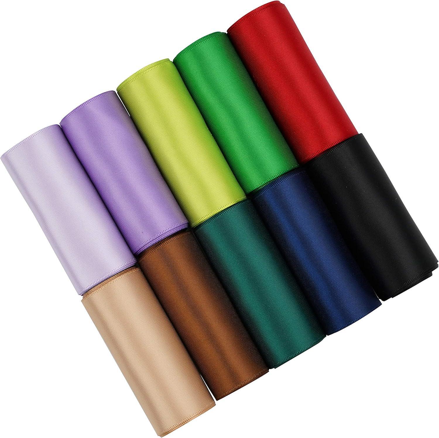 HUIHUANG 3 inch Solid Color Satin Ribbon and similar items
