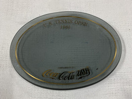 U.S. Tennis Open 1981 Glass Trinket Dish Plate Compliments of Coca Cola ... - $12.20