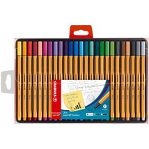 Fineliner - STABILO point 88 - Wallet of 40 - Assorted colors