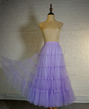 Princess Long Tulle Skirt Outfit Tiered Sparkle Tulle Skirt High Waist Plus Size image 2