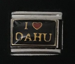 I Red Heart Love OAHU Wholesale Italian Charm Enamel Link 9MM K60 - $15.00