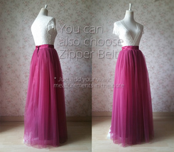 Women Extra Maxi Tulle Skirt Gray High Waist Long Tulle Skirt Party Custom Plus  image 8