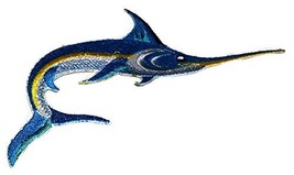 Nature's Bounty Beautiful Custom Fish Portraits [Swordfish ] Embroidered Iron On - $12.86