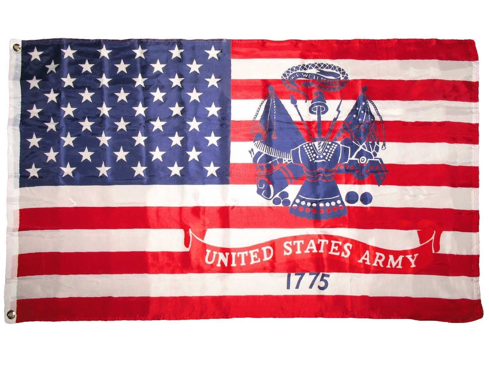 3x5 USA US Flag Army Crest 1775 Emblem Isignia Flag 3'x5' Banner 100D ...