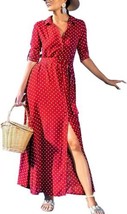 Sidefeel Women Floral Print V Neck Beach Boho Maxi Dress - $25.00