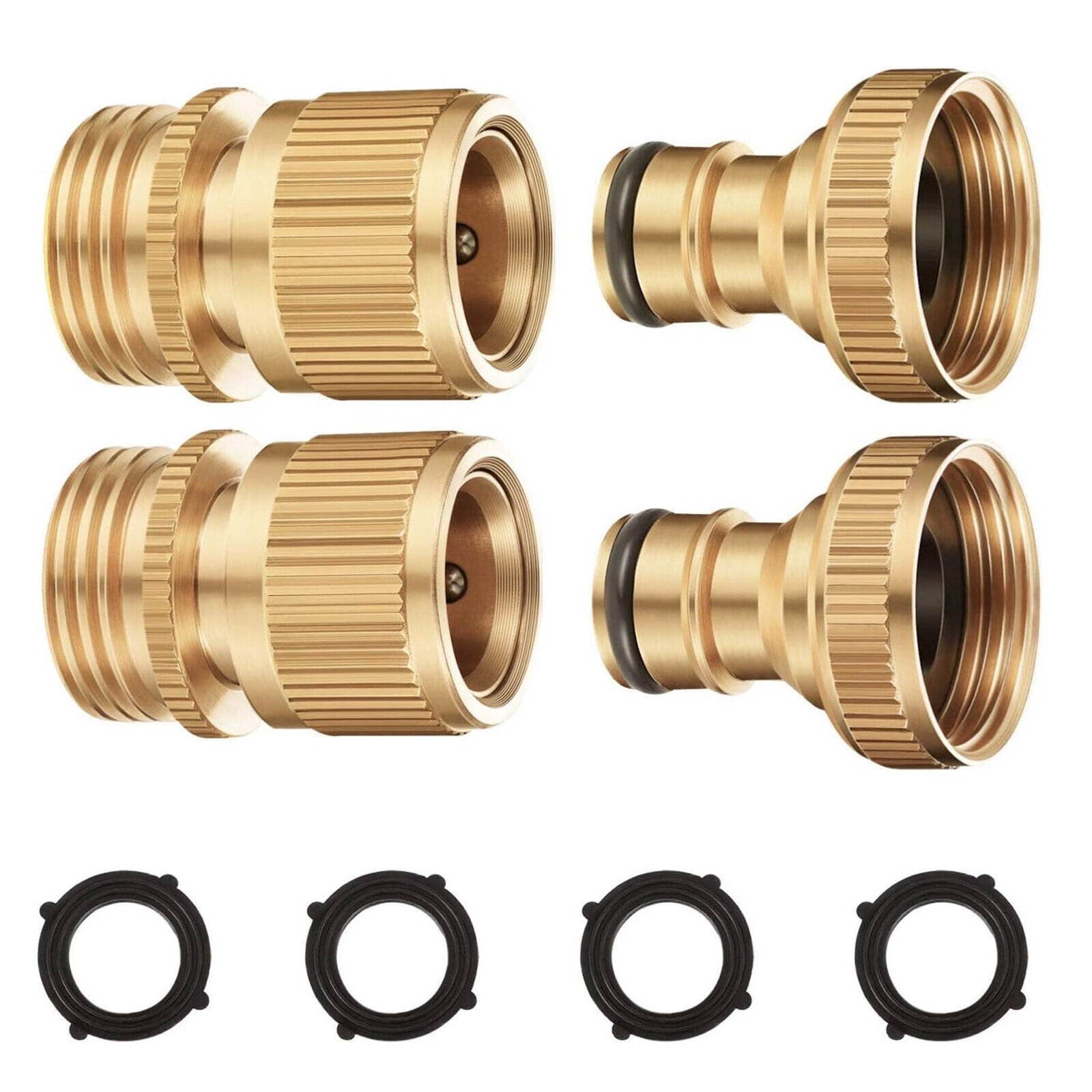 Heavy Duty Brass Garden Hose Quick Connect Male and Female Water Hose ...