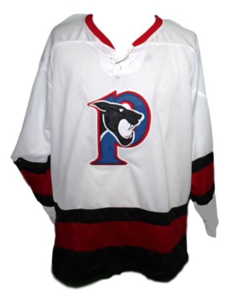 Penticton panthers retro hockey jersey white  1