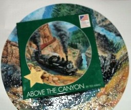 Above the Canyon 500 Pc Puzzle Train Locomotive Round Ted Xaras Artwork - $26.72