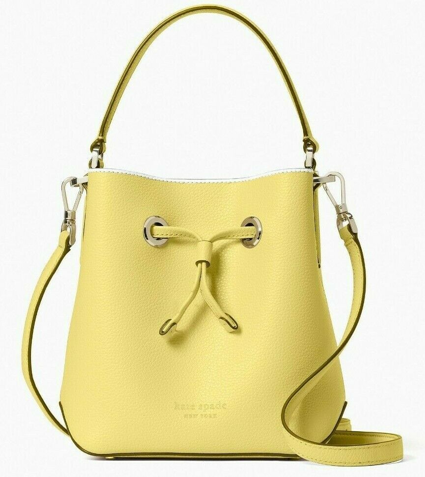 Kate Spade Staci Square Crossbody Handbag In Lemon Fond