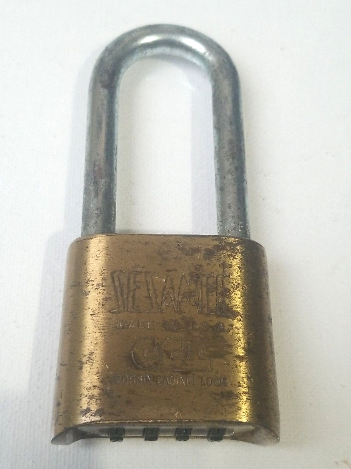 Brass Blessing : Vintage Brass Padlock - Lock with Key - Brass