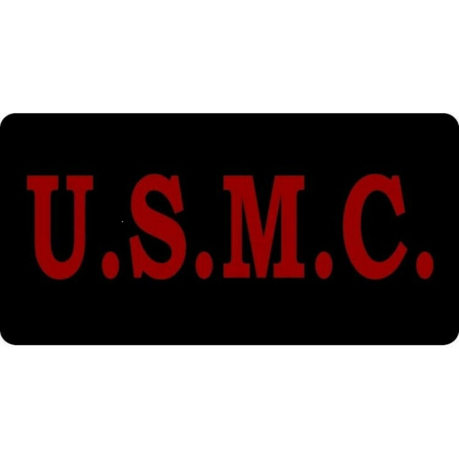 usmc marine corps red script military logo license plate made in usa ...