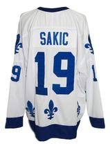 Any Name Number Quebec Nordiques Retro Hockey Jersey New White Sakic Any Size image 5