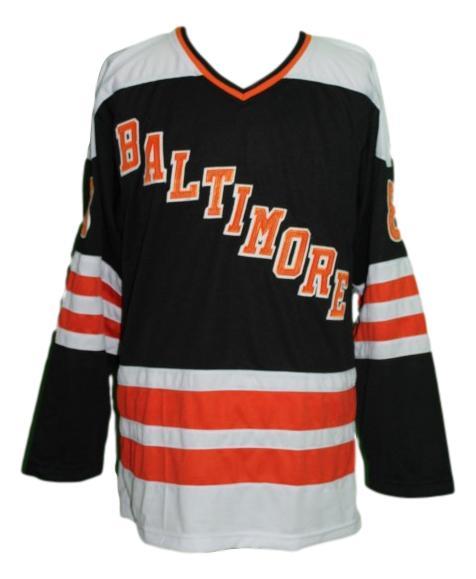 Marshall  8 baltimore blades retro hockey jersey black   1