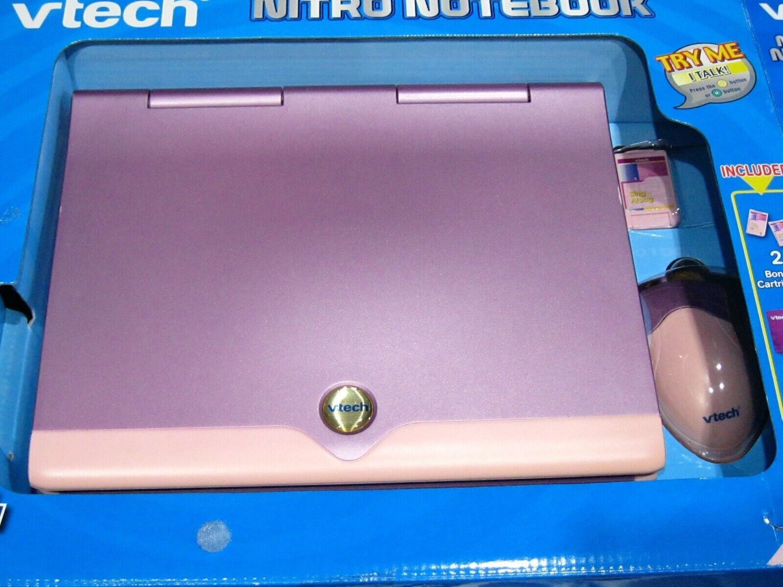 VTECH Pink NITRO NOTEBOOK Child's LAPTOP Computer with Mouse and BOX
