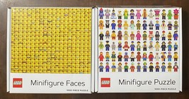 2x Lot - LEGO MINIFIGURE and MINIFIGURE HEADS 1000 Pc Puzzles Chronicle ... - $29.01