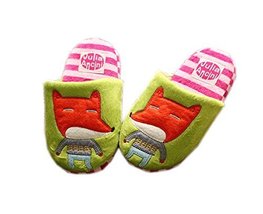 Green Fox Kids Slippers Fluzzy Warm Footwear, 3-6 Yrs