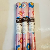 NEW Hallmark Adhesive Gift Wrap LOT of 3 Rolls 75 sq ft total Wrapping Paper - $9.81