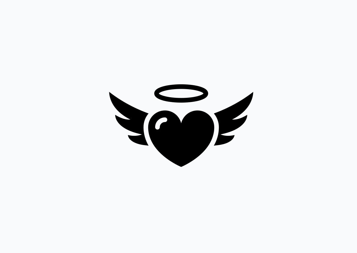 Heart with wings sticker instant download svg,png,psd,eps,jpeg ...