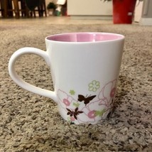 2006 Starbucks Mug Used 11 oz Floral Butterfly - $16.00