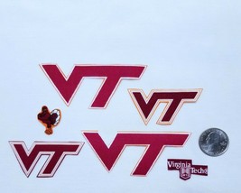 Virginia Tech Hokies Vtg Fabric Ncaa Iron On Appliques, College, 6 Pc Set - $6.00