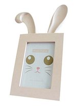 6 inch Wooden Picture Frame Unique Picture Frames Photo Frame Rabbit Ears image 1