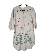 Vintage Michigan Rag CO Holiday Pajama Dress S/M 100% Cotton Half Sleeve... - $38.39