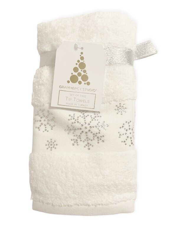NEW CARO RED,WHITE SNOW FLAKES COTTON BATH,2 HAND TOWEL,OR 2 FINGER TIP