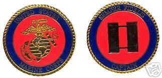 USMC MARINE CORPS CAPTAIN O-3 COLOR LOGO CHALLENGE COIN - Current ...