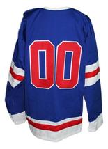 Any Name Number Philadelphia Ramblers Retro Hockey Jersey Blue Any Size image 2
