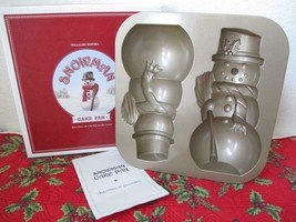 Nordic Ware Williams Sonoma Standing 3D Snowman Cake Pan Mold New