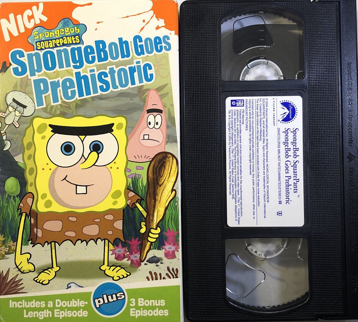 Ship24 Spongebob Squarepants Goes Prehistoric Vhs 2004 Nickelodeon