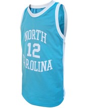 Phil Ford #12 College Basketball Custom Jersey Sewn Light Blue Any Size image 4