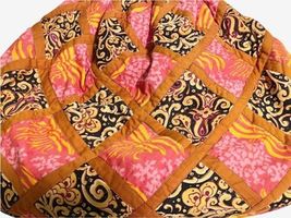 Vintage NEW Large Handmade Vegan Bag Tote Pink Red 100% Cotton 24x17" Thailand image 10