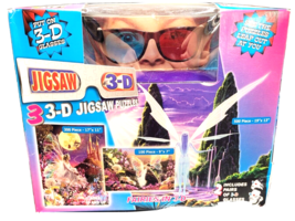 TDC Games Three 3-D Jigsaw Puzzles Fairies In 3-D W/ 2 Pairs of Glasses - $18.81