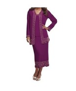 Mother of Bride Groom Wedding Women&#39;s formal Church 3PC skirt suit plus ... - $158.39