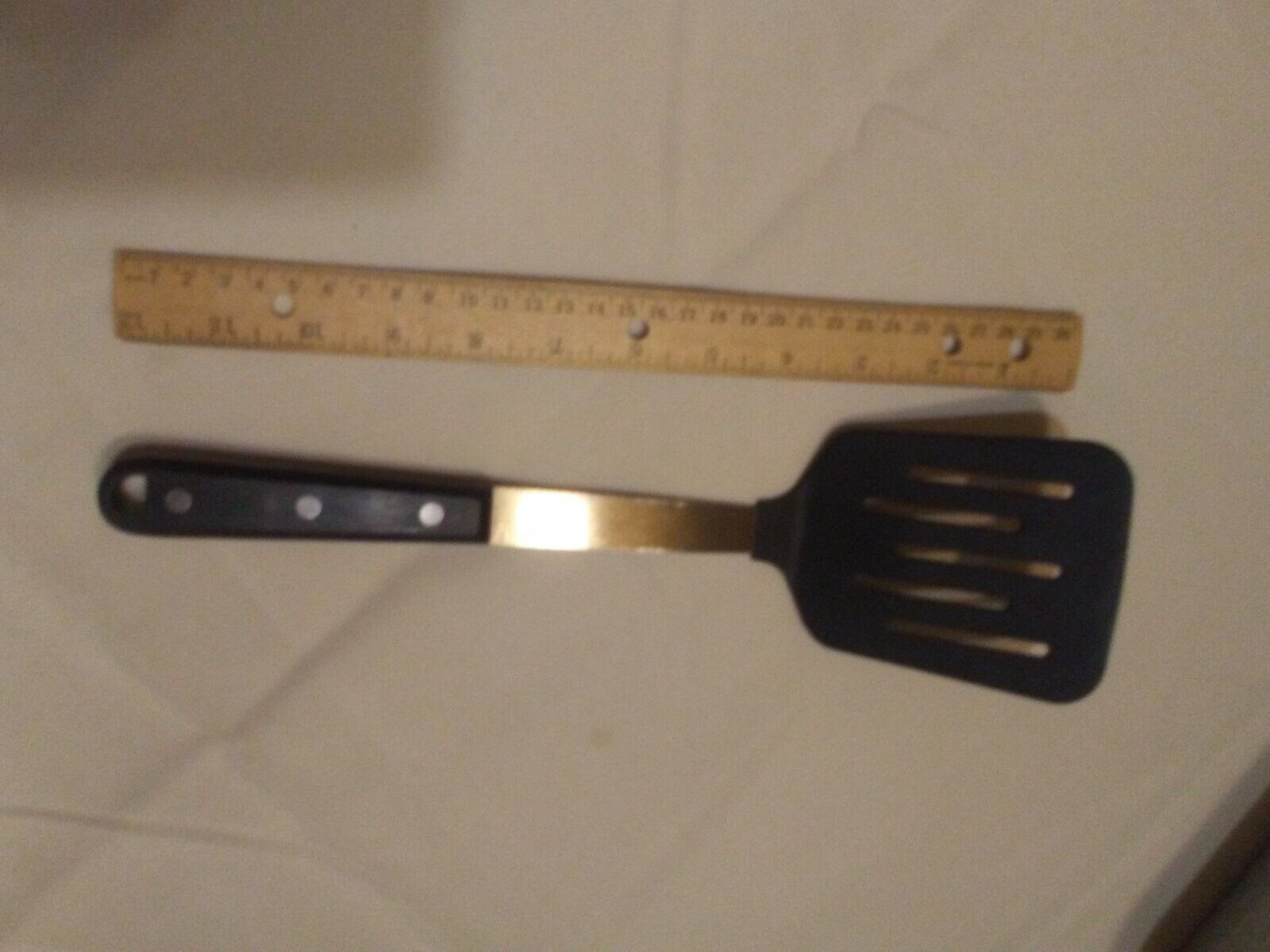 Vintage Ekco Nylon Plastic Slotted Spatula Heat Resistant Clean, GREEN!  Wide