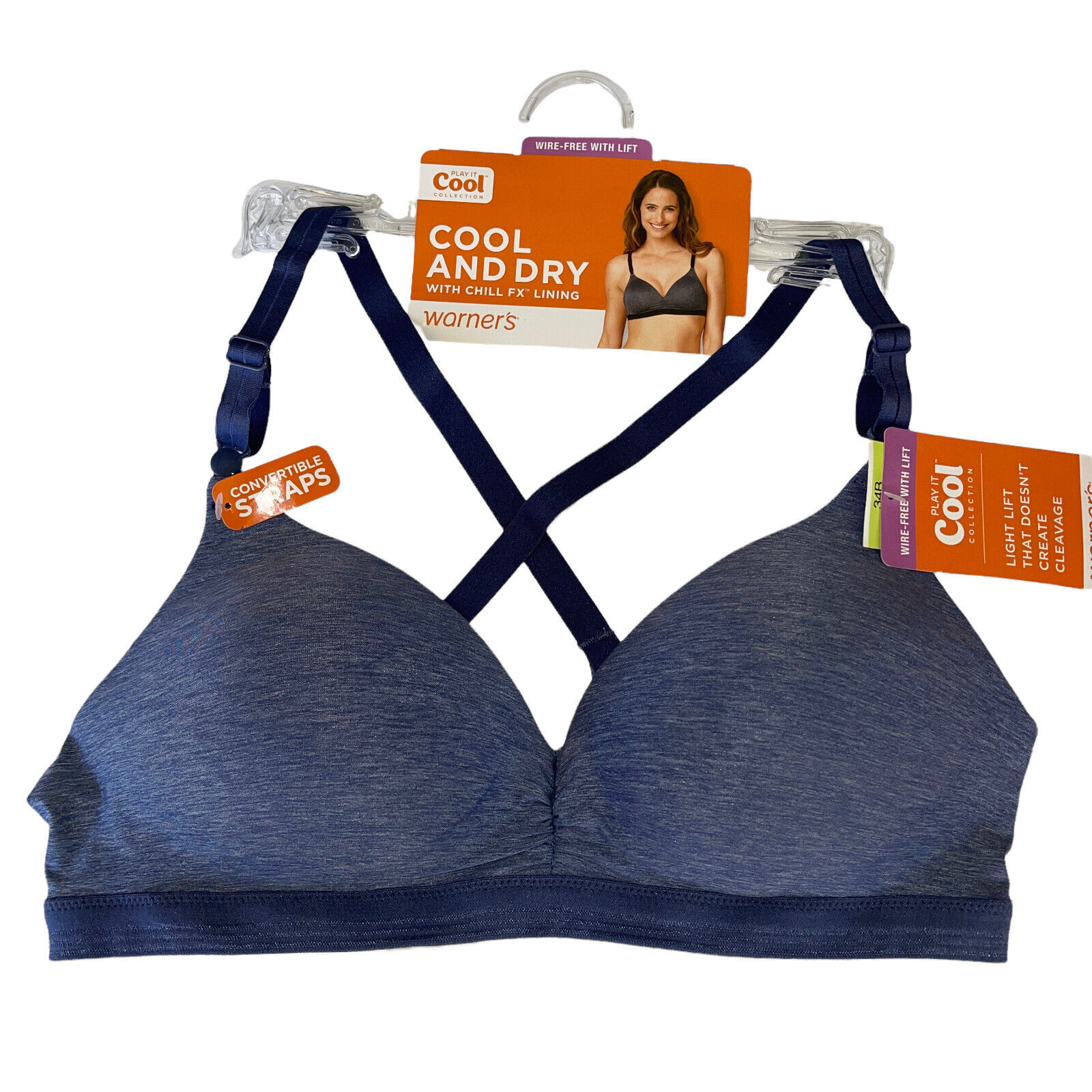  Warners Womens Play Stay Cool And Dry Wireless Lift Comfort Bra  RN3281A