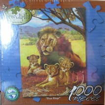 Serendipity Puzzle Co. Inc Jigsaw 1000 Pieces FOUR KINGS Lion Cubs Cats - $35.49