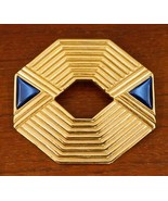 Estate Jewelry Gold Tone Blue Nile Avon Gallery Originals Modernist Broo... - $14.84