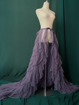 PLUM Detachable Tulle Maxi Skirt Gowns Wedding Photo Bridal Tulle Skirt Outfit