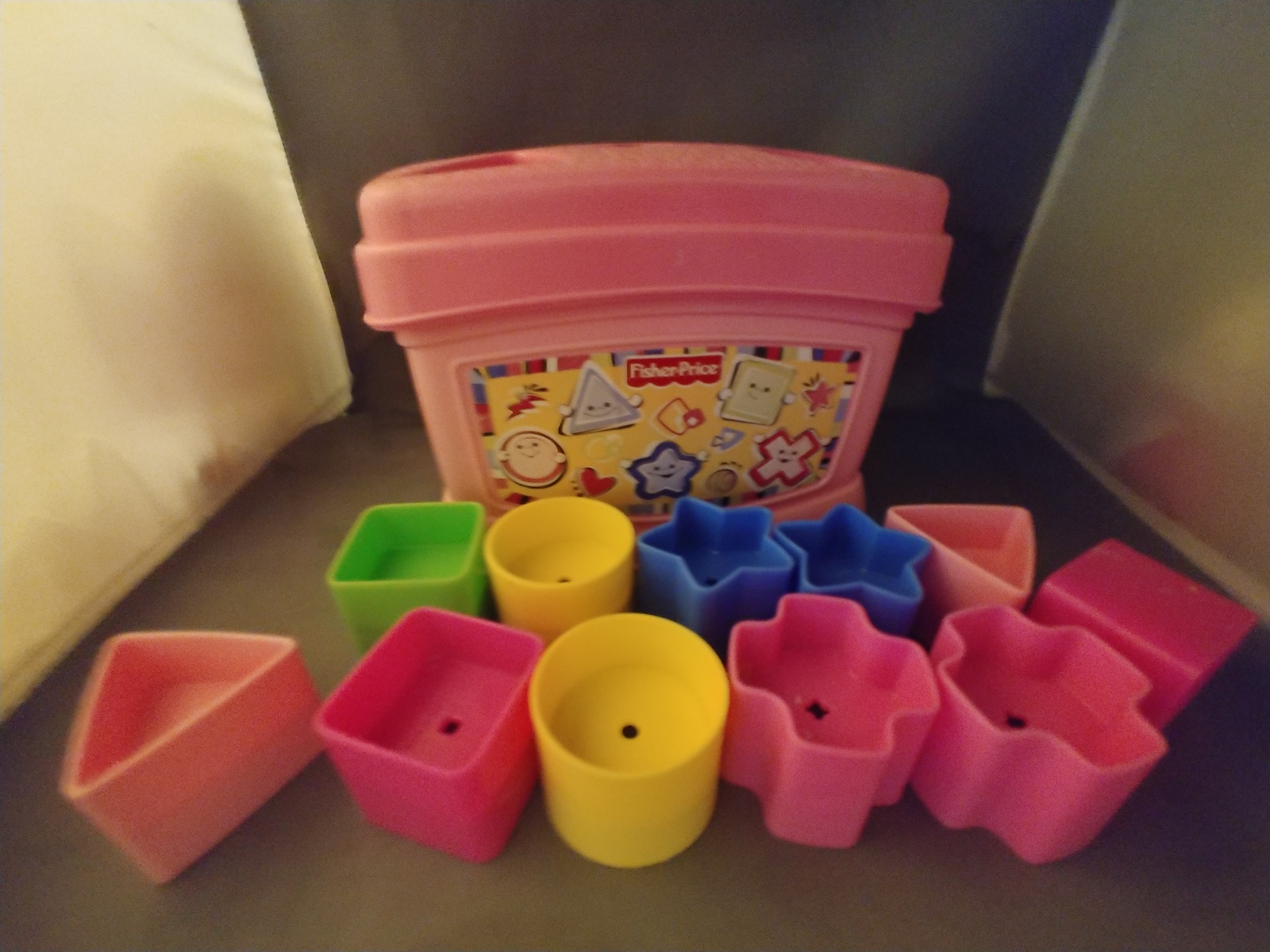 Fisher Price Pink Shape Sorter With 10 Shapes Coordination Toddler Toy