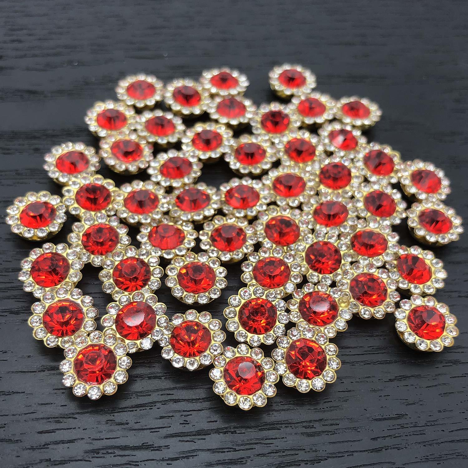 Cheap 200 Pieces Diamante Sew On Crystals Rhinestone Beads Embellishment  7mm