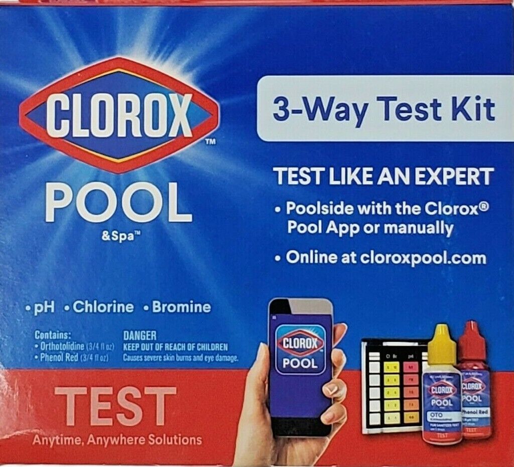 Clorox Pool and Spa 3 Way Test Kit Water Test for pH Chlorine Bromine