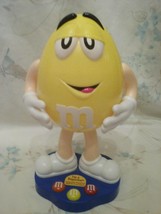 M&M Candy Dispenser Yellow Peanut in His Recliner With Bear 