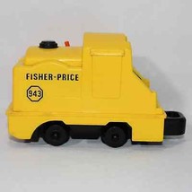 Vintage Fisher Price 943 Motorized Yellow Train, Tested Works Little People 0422 - $19.80
