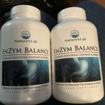 2 Bottle Lot Nature's Lab EnZym Balance Stomach-Soothing Enzymes Herbs 11/22 - $37.62